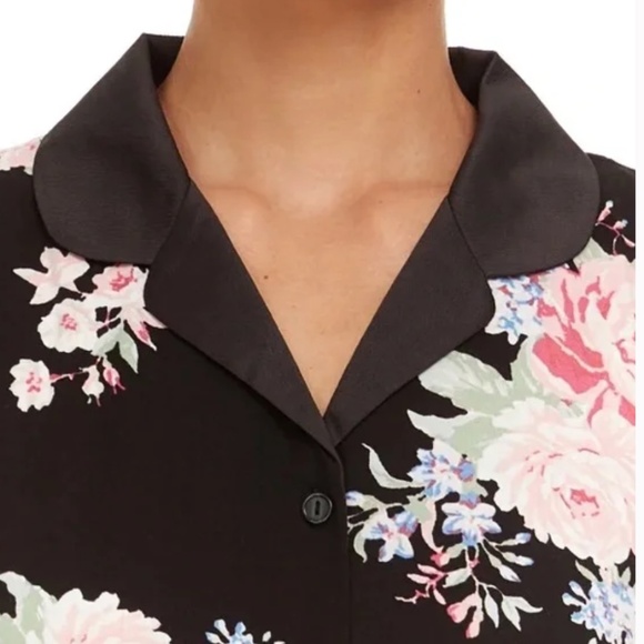 Flora Nikrooz Ladies' Satin Trim Notch Collar PJ Set XL NEW - Picture 4 of 7